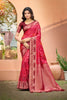 Luxury Rani Pink Soft Silk Jacquard Weaving Saree for Women