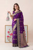 Elegant Purple Silk Weaving Saree with Zari Work for Women