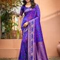 Royal Purple Soft Silk Jacquard Weaving Saree for Women