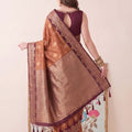 Premium Brown Silk Saree with Zari Weaving Work for Women