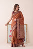 Premium Brown Silk Saree with Zari Weaving Work for Women