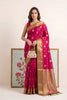 Beautiful Rani Pink Silk Saree Zari Weaving Pallu for Women