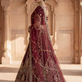 Luxury Maroon Velvet Designer Lehenga Choli with Embroidery Work and Designer Dupatta