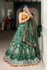Awesome Bottle Green Floral Printed Vaishali Silk Lehenga Choli with Designer Dupatta for Wedding