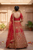 Stylish Red Designer Lehenga Choli with Embroidery Work and Designer Dupatta for Wedding