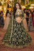 Luxury Dark Green Net Heavy Work  Bridal Lehenga Choli with Dupatta for Women