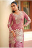Elegant Dusty Rose Pink Embroidered Tora Silk Party Wear Palazzo Suit with Dupatta