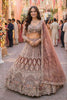 Luxury Dusty Mauve Pink Net Heavy Embroidered Bridal Lehenga Choli Dupatta