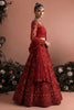 Luxury Red Designer Lehenga Choli with Heavy Embroidery Work and Matching Dupatta