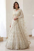 Stunning Off-White Butterfly Net Embroidered Lehenga Choli for Wedding