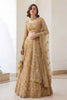Majestic Beige Butterfly Net Embroidered Lehenga Choli for Wedding