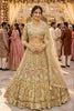 Trendy Beige Embroidered Bridal Lehenga Choli with Designer Net Dupatta for Wedding Wear