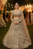 Luxury Beige Net Beads Work Bridal Lehenga Choli with Designer Dupatta