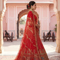 Graceful Red Designer Lehenga Choli with Embroidery Work and Designer Dupatta for Wedding