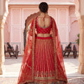 Graceful Red Designer Lehenga Choli with Embroidery Work and Designer Dupatta for Wedding