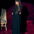 Black Georgette Saree with Embroidered Border Designer Saree