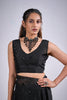 Black Organza Saree with Floral Embroidery Designer Saree