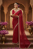 Elegant Red Saree Designer Blouse Festive Wear