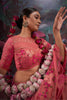 Designer Peach Pink Floral Embroidered Saree with Stylish Blouse