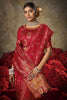 Maroon Red Banarasi Silk Saree Rich Gold Zari Weaving Embroidered Blouse