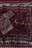 Designer Maroon Georgette Saree Heavy Sequins Embroidery Blouse