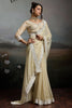 Cream Silk Saree with Designer White Lace Border Party Wear