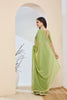 Pista Green Georgette Ready To Wear Saree with Designer Pearl Lace Border