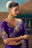 Purple Embroidered Silk Saree Heavy Zari Border Designer Saree