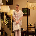 Pastel Pink Gold Banarasi Silk Saree with Rich Zari Weaving Saree