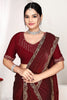 Maroon Silk Saree with Rich Golden Zari Border Designer Saree