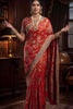 Royal Red Banarasi Silk Saree Weaving Rich Designer Border