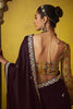 Wine Purple Georgette Saree Embroidered Border Designer Blouse