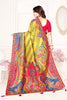 Mustard Yellow Multicolor Printed Saree with Paisley Design Saree