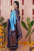 Sky Blue Silk Saree Navy Blue Woven Border Traditional Design
