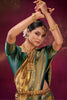 Traditional Gold Teal Green Kanjivaram Silk Saree with Rich Zari Border