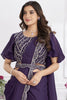 Elegant Deep Purple Designer Saree with Sequins Embroidered Blouse