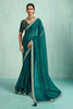 Designer Teal Green Georgette Saree Party Wear Saree