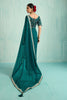 Designer Teal Green Georgette Saree Party Wear Saree