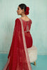 Designer Red Georgette Saree Matching Blouse Party Wear