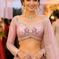 Lovely Pink Net Heavy Embroidered Lehenga Choli with Designer Dupatta for Wedding Wear