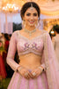 Lovely Pink Net Heavy Embroidered Lehenga Choli with Designer Dupatta for Wedding Wear