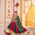 Superb Multicolor Gujarati Navratri Chaniya Choli with Embroidered Blouse and Dupatta