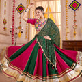 Superb Multicolor Gujarati Navratri Chaniya Choli with Embroidered Blouse and Dupatta