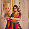 Festive Multicolor Gujarati Navratri Chaniya Choli with Embroidered Blouse and Dupatta