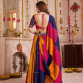 Festive Multicolor Gujarati Navratri Chaniya Choli with Embroidered Blouse and Dupatta