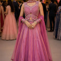 Stunning Pink Sequins Designer Lehenga Choli Set with Matching Dupatta for Wedding