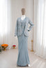 Blue Ready-to-Wear Saree Heavy Embroidered Designer Jacket