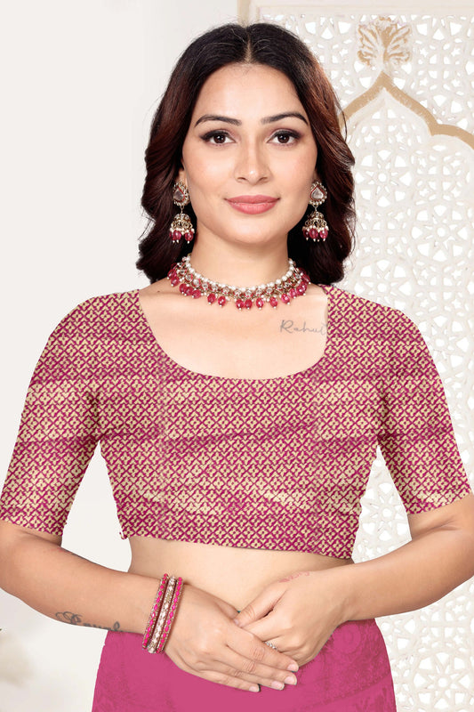 Maroon and Beige Banarasi Silk Saree with Rich Zari Woven Design