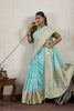 Sky Blue Banarasi Silk Saree with Zari Weaving Rich Designer Pallu