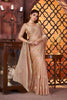 Peach Silk Saree with Zari Embroidery Butti Work Designer Blouse